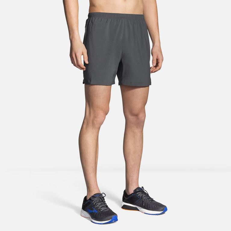 Brooks Sherpa 5 Running Shorts - Men's - Grey (05428-TBSJ)